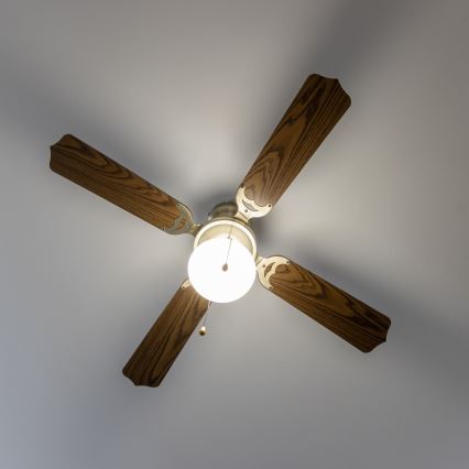 ZEVENTI - Ceiling fan NAVAGIO 1xE27/60W/230V brown