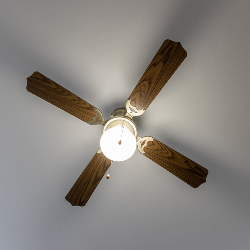 ZEVENTI - Ceiling fan NAVAGIO 1xE27/60W/230V brown