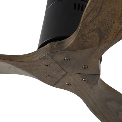 ZEVENTI - Ceiling fan SPELLO Wi-Fi Tuya black/oak + remote control