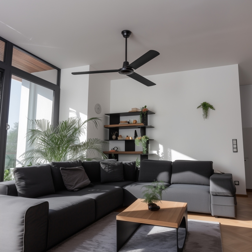 ZEVENTI - Ceiling fan TOFINO black