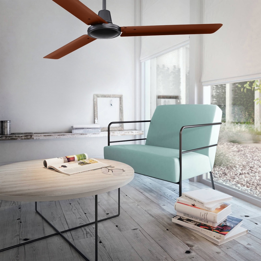 ZEVENTI - Ceiling fan TOFINO brown