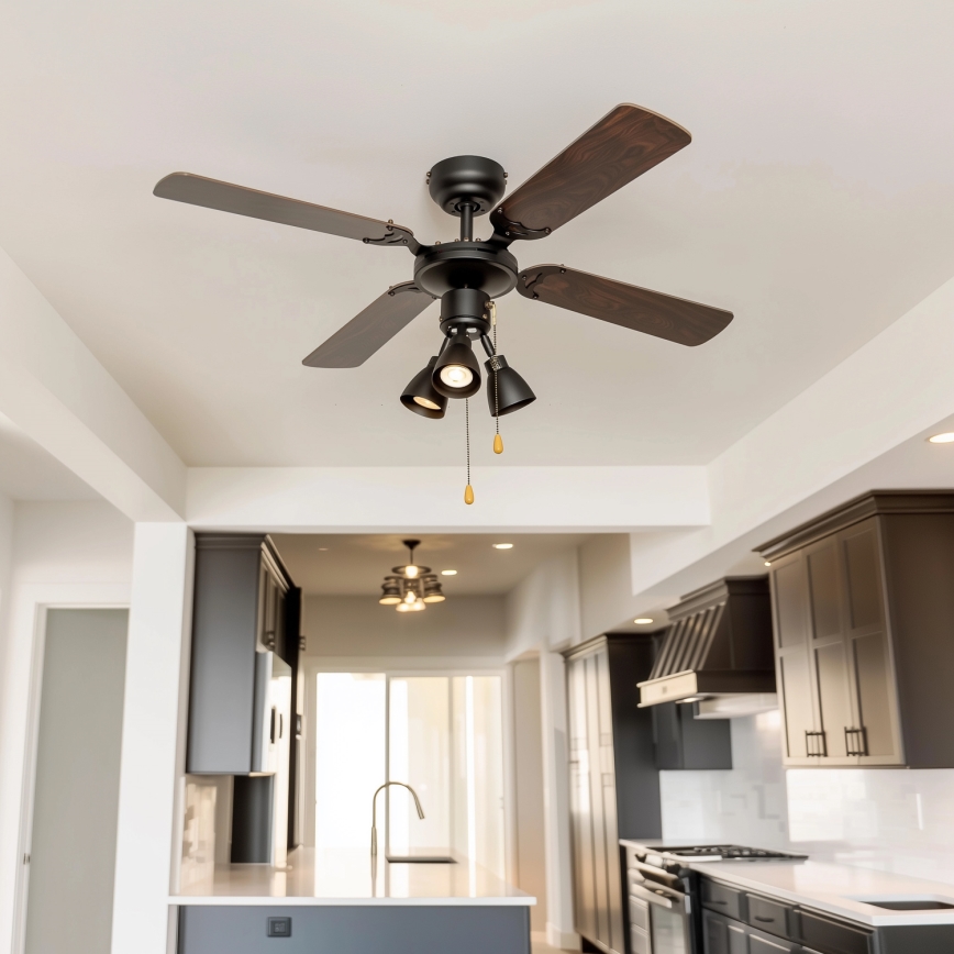ZEVENTI - Ceiling fan ZURRIOLA 3xGU10/50W/230V