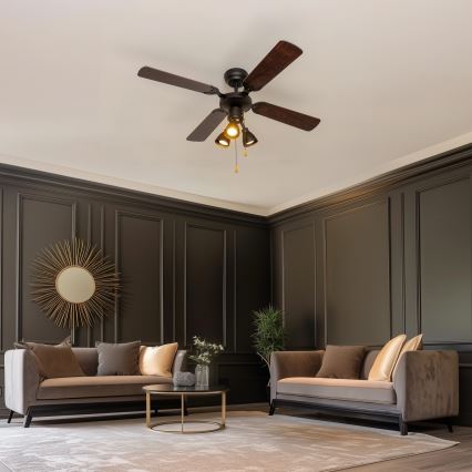 ZEVENTI - Ceiling fan ZURRIOLA 3xGU10/50W/230V