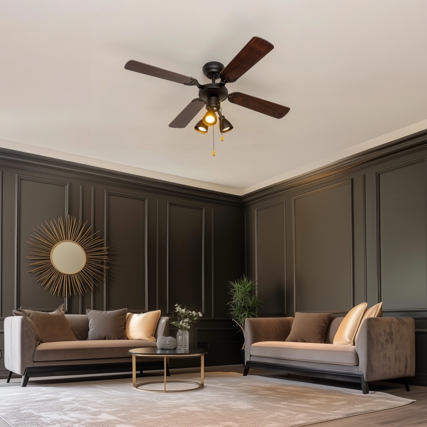 ZEVENTI - Ceiling fan ZURRIOLA 3xGU10/50W/230V
