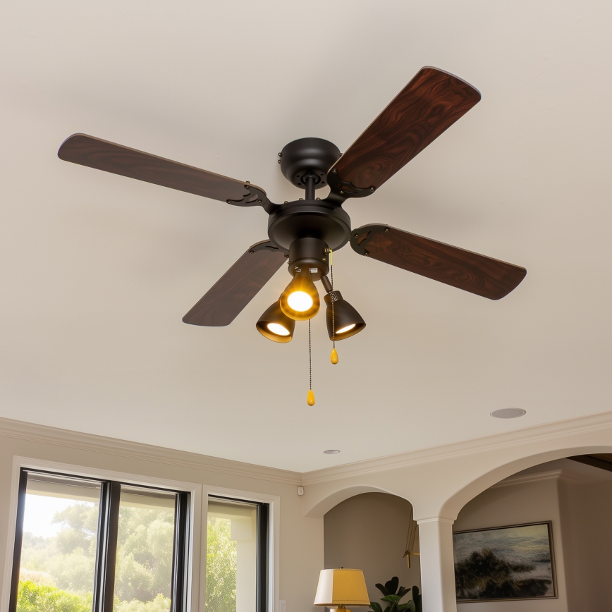 ZEVENTI - Ceiling fan ZURRIOLA 3xGU10/50W/230V