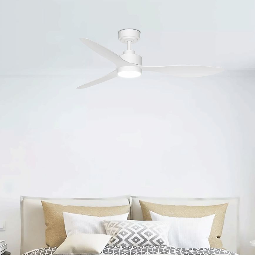 ZEVENTI - LED Dimmable Ceiling Fan ULUWATU LED/20W/230V 2700-6500K 132cm White + Remote Control