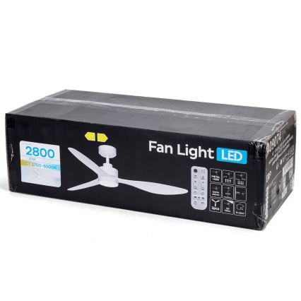 ZEVENTI - LED Dimmable Ceiling Fan ULUWATU LED/20W/230V 2700-6500K 132cm White + Remote Control