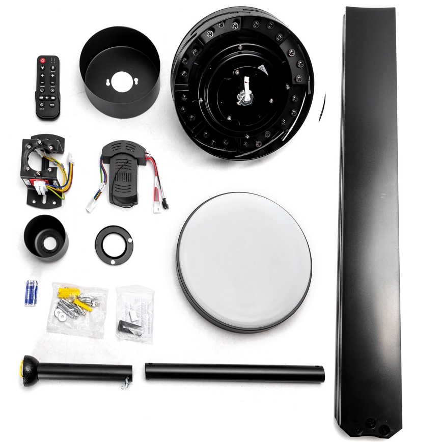 ZEVENTI - WALKIKI LED Dimmable Ceiling Fan LED/24W/230V 2700-6500K 165 cm Black + Remote Control