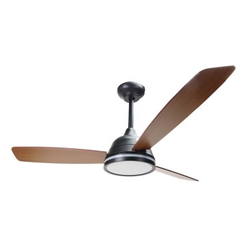 ZEVENTI - Dimmable LED Ceiling Fan ULUWATU LED/20W/230V 2700-6500K 132 cm Brown + Remote Control
