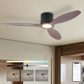 ZEVENTI - Dimmable LED Ceiling Fan VENTORA LED/24W/230V 3000/4000/6000K Tuya Wi‑Fi Black/Walnut + Remote Control
