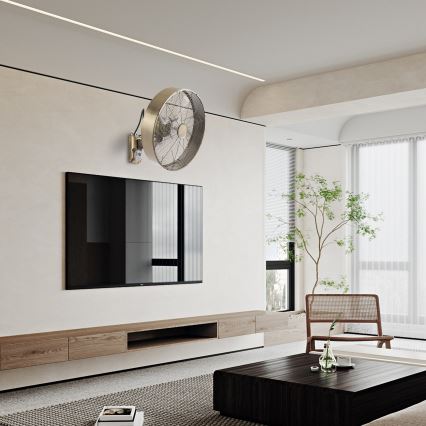 ZEVENTI - FANNY 50W/230V Wall Fan, Bronze + Remote Control
