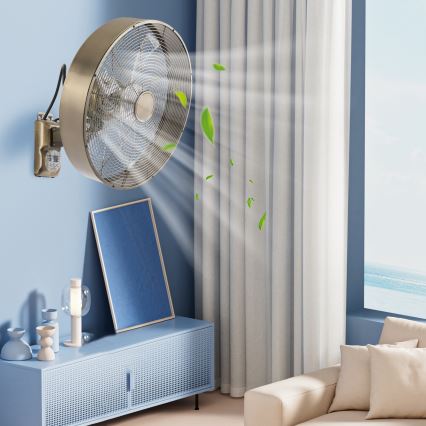 ZEVENTI - FANNY 50W/230V Wall Fan, Bronze + Remote Control
