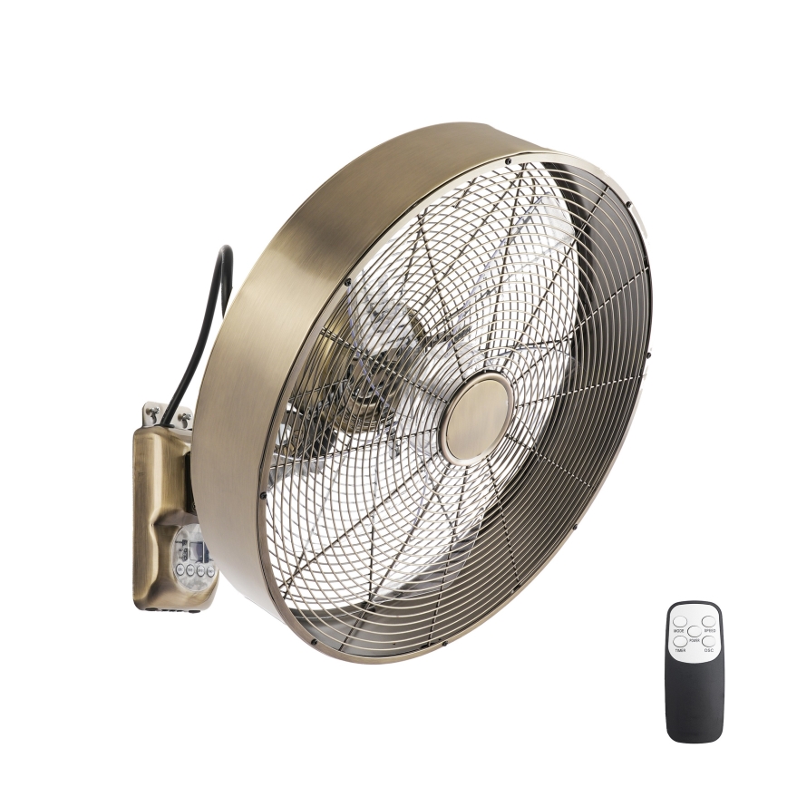 ZEVENTI - FANNY 50W/230V Wall Fan, Bronze + Remote Control