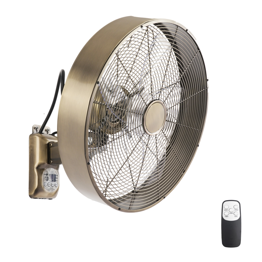 ZEVENTI - FANNY 50W/230V Wall Fan, Bronze + Remote Control