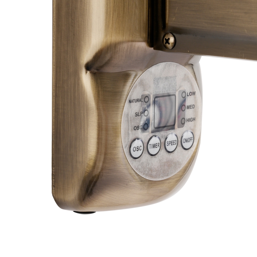 ZEVENTI - FANNY 50W/230V Wall Fan, Bronze + Remote Control