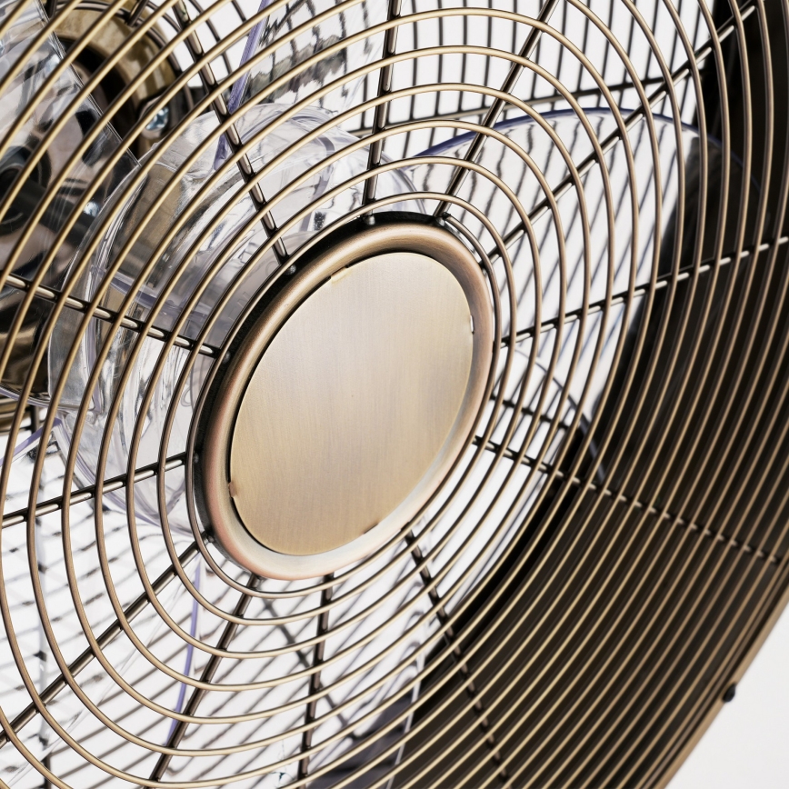 ZEVENTI - FANNY Wall-Mounted Fan 50W/230V, Ø 45 cm, Bronze with Remote Control