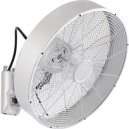 ZEVENTI - Wall-mounted fan FANNY 50W/230V Ø 45 cm Matte Chrome + Remote Control