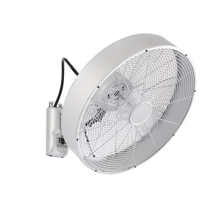 ZEVENTI - Wall-mounted fan FANNY 50W/230V Ø 45 cm Matte Chrome + Remote Control
