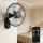 ZEVENTI - FANNY Wall-Mounted Fan 45W/230V, 41 cm Diameter, Black + Remote Control