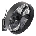 ZEVENTI - FANNY wall-mounted fan 50W/230V, black, with remote control