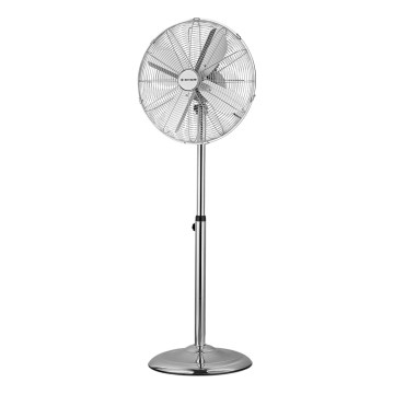 ZEVENTI - FLOW Pedestal Fan 125 cm, 50W/230V, Glossy Chrome