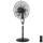 ZEVENTI - FLOW Pedestal Fan 55W/230V 130 cm Black + Remote Control
