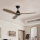 ZEVENTI - LAURIA Ceiling Fan Tuya Wi‑Fi Black/Oak with Remote Control