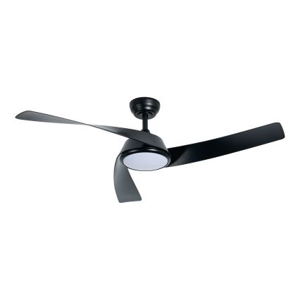 ZEVENTI - AERYS LED Dimmable Ceiling Fan LED/24W/230V, 3000/4000/6000K, Tuya Wi‑Fi, Black + Remote Control