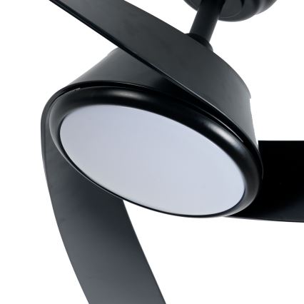 ZEVENTI - AERYS LED Dimmable Ceiling Fan LED/24W/230V, 3000/4000/6000K, Tuya Wi‑Fi, Black + Remote Control