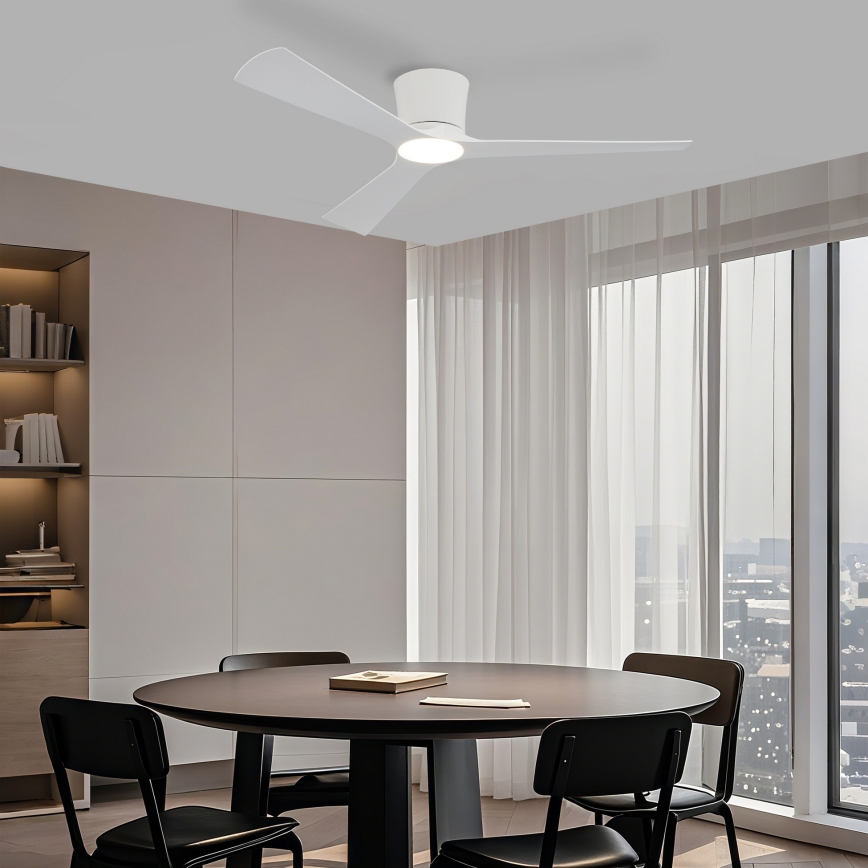 ZEVENTI - AUREX LED Dimmable Ceiling Fan LED/24W/230V 3000/4000/6000K Wi-Fi Tuya White + Remote Control