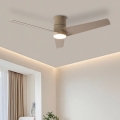 ZEVENTI - LED Ceiling Fan BARROSA LED/18W/230V 3000/4000/6000K Wi-Fi Tuya beige + remote control