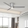 ZEVENTI - LED Ceiling fan BARROSA LED/18W/230V 3000/4000/6000K Wi-Fi Tuya matte chrome + remote control