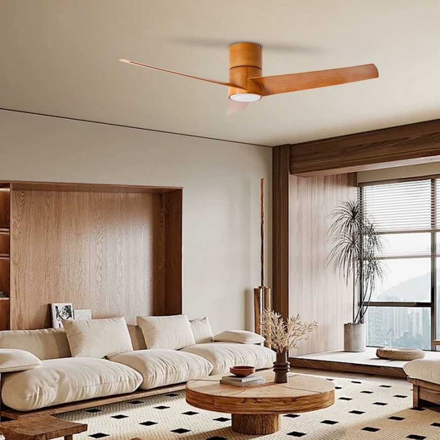 ZEVENTI - LED Ceiling fan BARROSA LED/18W/230V 3000/4000/6000K Wi-Fi Tuya brown + remote control