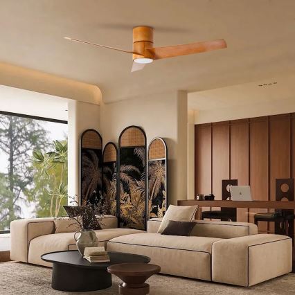ZEVENTI - LED Ceiling fan BARROSA LED/18W/230V 3000/4000/6000K Wi-Fi Tuya brown + remote control