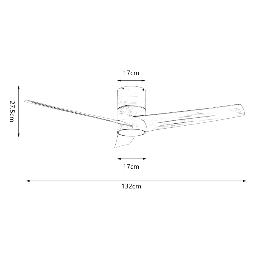 ZEVENTI - LED Ceiling fan BARROSA LED/18W/230V 3000/4000/6000K Wi-Fi Tuya brown + remote control