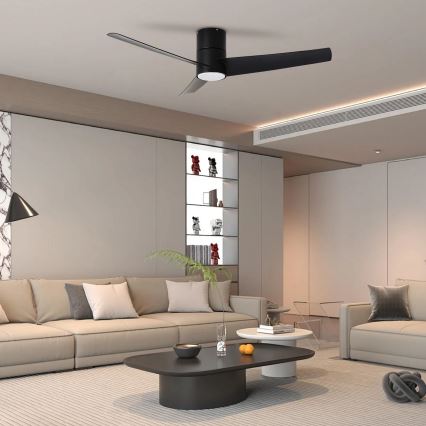 ZEVENTI - LED Ceiling fan BARROSA LED/18W/230V 3000/4000/6000K Wi-Fi Tuya black + remote control