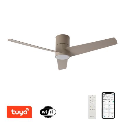 ZEVENTI - LED Ceiling Fan BARROSA LED/18W/230V 3000/4000/6000K Wi-Fi Tuya beige + remote control