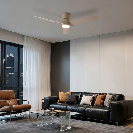 ZEVENTI - LED Ceiling Fan BARROSA LED/18W/230V 3000/4000/6000K Wi-Fi Tuya beige + remote control