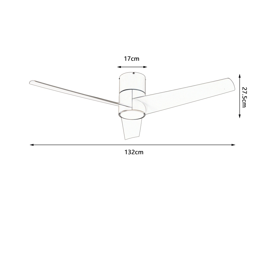 ZEVENTI - LED Ceiling Fan BARROSA LED/18W/230V 3000/4000/6000K Wi-Fi Tuya beige + remote control
