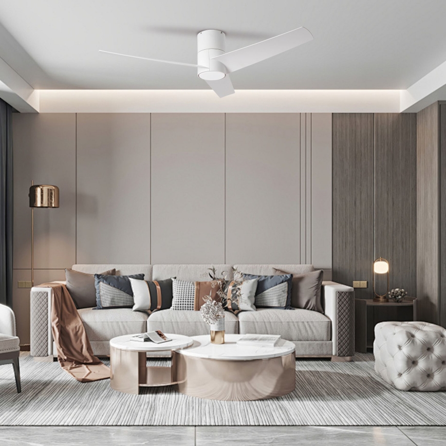 ZEVENTI - LED Dimmable ceiling fan BARROSA LED/18W/230V 3000-6000K Wi-Fi Tuya white + remote control