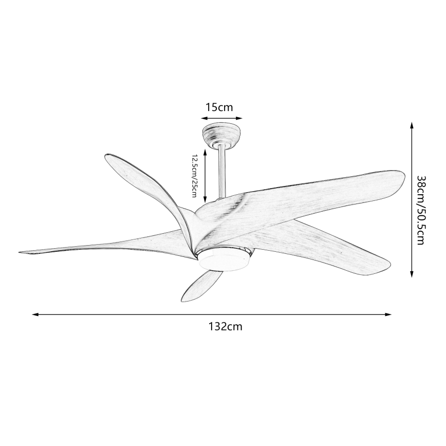 ZEVENTI - LED Ceiling fan LUCCA LED/18W/230V 3000-6000K Wi-Fi Tuya brown + remote control