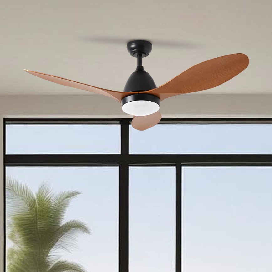 ZEVENTI - LED Ceiling Fan MURO LED/18W/230V 3000/4000/6000K Wi-Fi Tuya black + remote control