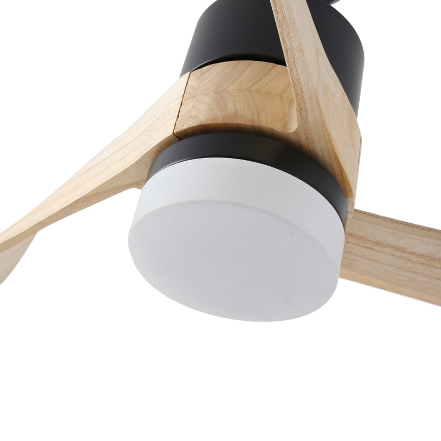 ZEVENTI - LED Ceiling fan NATURITO LED/18W/230V 3000-6000K Wi-Fi Tuya black/oak + remote control