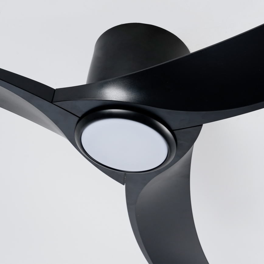 ZEVENTI - ORBITO Dimmable LED Ceiling Fan LED/24W/230V 3000/4000/6000K Wi-Fi Tuya Black + Remote Control