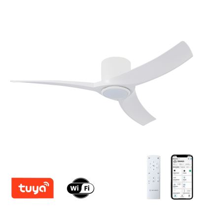 ZEVENTI - ORBITO Dimmable LED Ceiling Fan LED/24W/230V 3000/4000/6000K Tuya Wi-Fi White + Remote Control