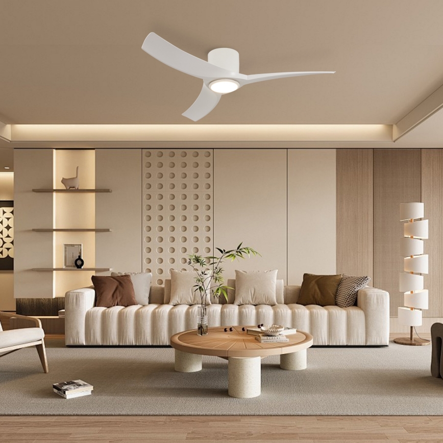 ZEVENTI - ORBITO Dimmable LED Ceiling Fan LED/24W/230V 3000/4000/6000K Tuya Wi-Fi White + Remote Control