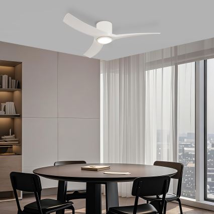 ZEVENTI - Dimmable LED ceiling fan ORBITO LED/24W/230V 3000/4000/6000K Wi-Fi Tuya white + remote control