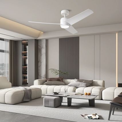 ZEVENTI - LED Dimmable ceiling fan ORVIETO LED/18W/230V 3000-6000K Wi-Fi Tuya white + remote control