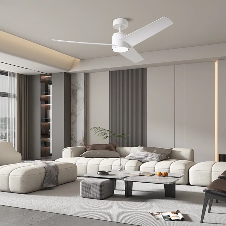 ZEVENTI - LED Dimmable ceiling fan ORVIETO LED/18W/230V 3000-6000K Wi-Fi Tuya white + remote control