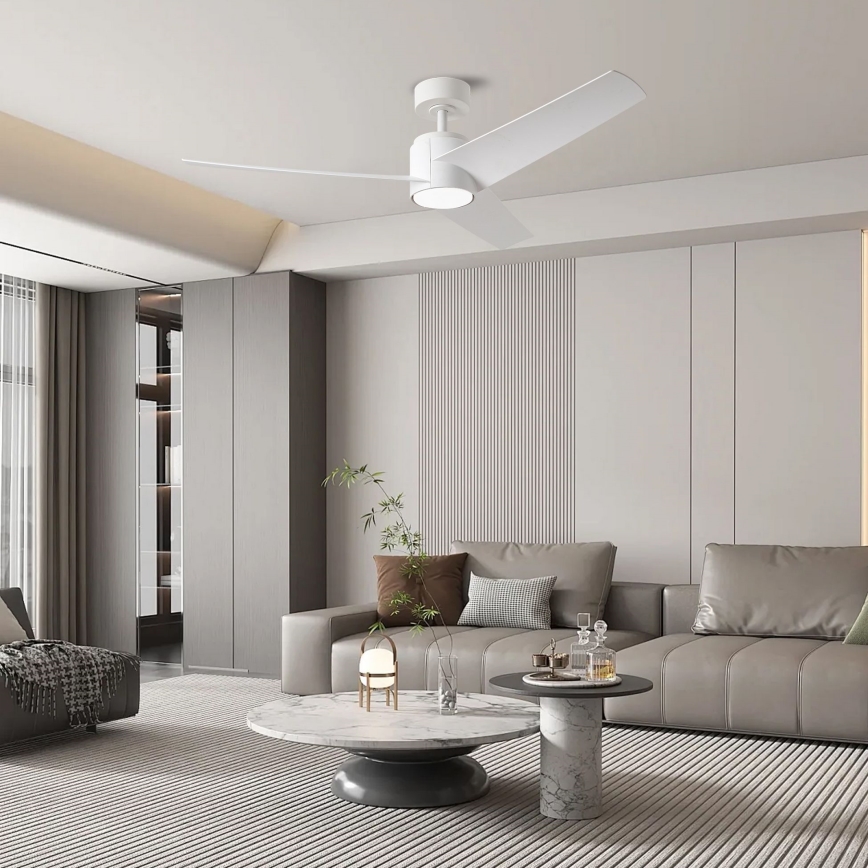 ZEVENTI - LED Dimmable ceiling fan ORVIETO LED/18W/230V 3000-6000K Wi-Fi Tuya white + remote control